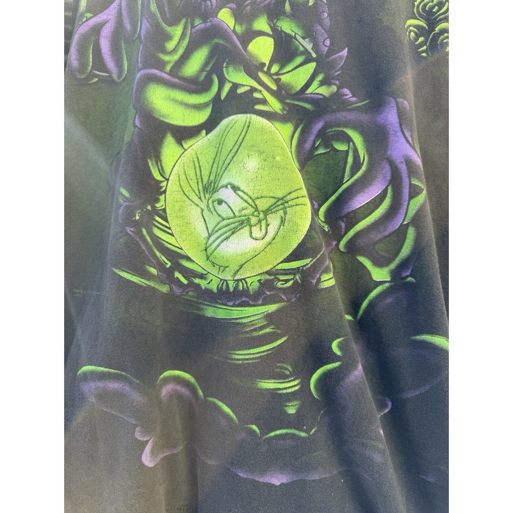 Vintage Taz Looney Tunes‎ Wizard AOP Magic Johnson Tag Single Stitch Size Large - Picture 3 of 10